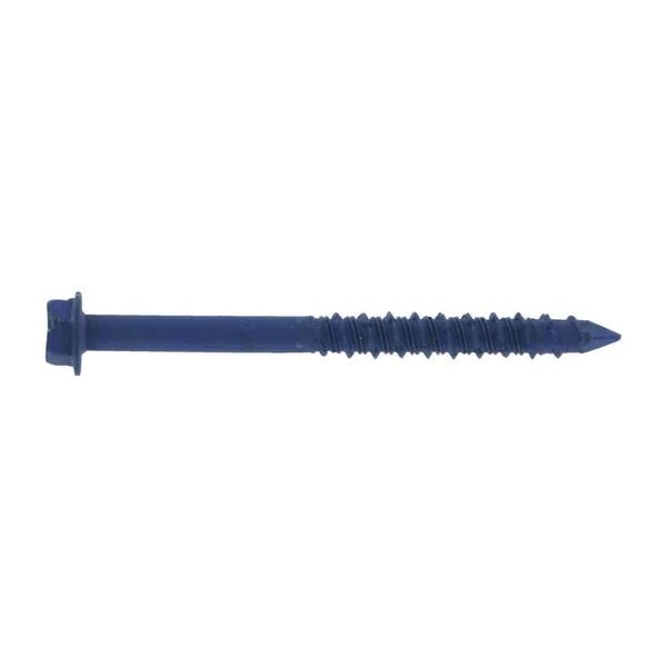 3/16-inch x 2-3/4-inch Climaseal Blue Slotted Hex Head Concrete Screw Anchors w/Drill Bit, 100PK